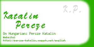 katalin percze business card